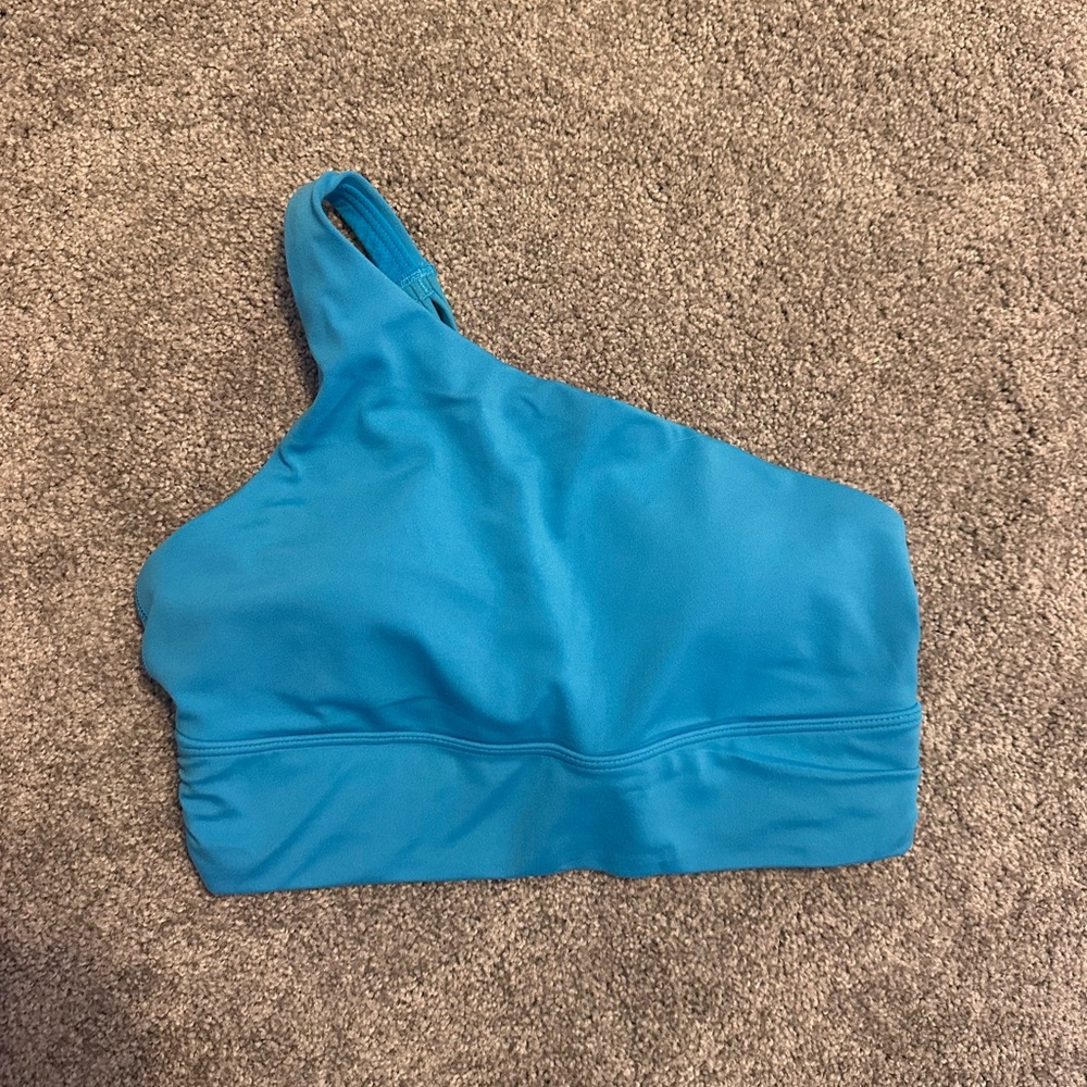 Blue One-Shoulder athleta sports bra